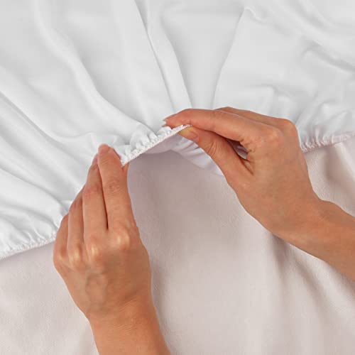  Waterproof Mattress Protector Twin Size - 16" Fitted Deep Pocket - Washable Twin Mattress Cover - Breathable Twin Mattress Protector - Protects Against Spills (Twin)