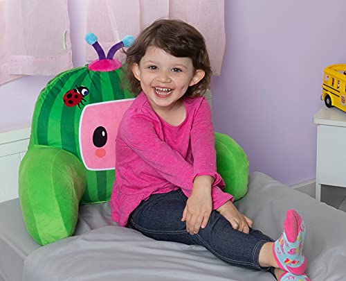  CoComelon Kids Back Resting Pillow For Reading And Watching TV – Bed Rest Pillow With Arms To Lounge With Comfortable Back Support – Great For The Bed Or Couch
