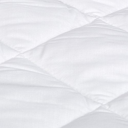 Amazon Basics Hypoallergenic Quilted Mattress Topper Pad Cover - 18 Inch Deep, Queen