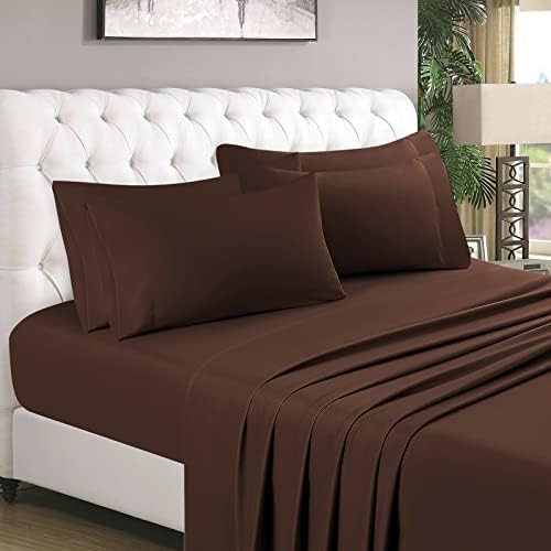  HOMEIDEAS 4 Piece Bed Sheets Set (Queen, Gold), 1800 Bedding Soft Brushed Microfiber Luxury Sheets, Deep Pockets, Easy Care, Wrinkle & Fade Free