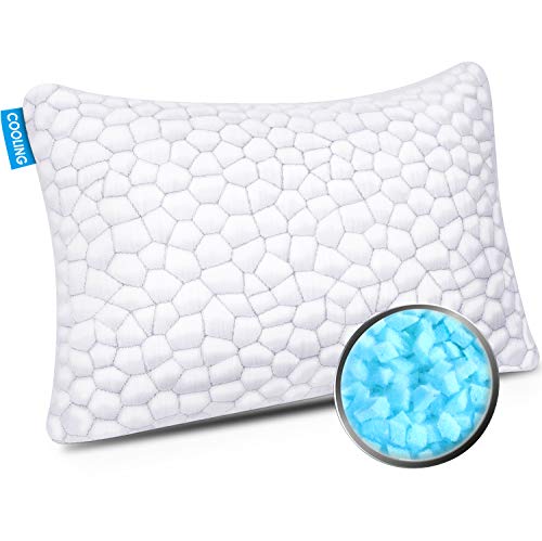  SUPA MODERN Cooling Bed Pillows For Sleeping 1 Pack Shredded Memory Foam Pillow For Neck Pain Relief, Adjustable Sleeping Pillow For Back/Side Sleepers, Hypoallergenic Bamboo Pillow