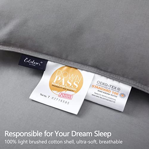  Goose Down Comforter Queen Size,Medium Weight Duvet Insert For All Season,38OZ,650 Fill Power,100% Cotton With Corner Tabs,Grey…