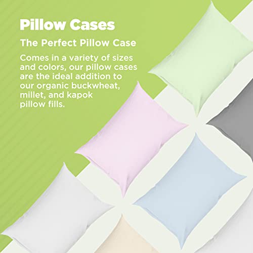  Japanese Pillowcase (14x20) - Enclosed Sleeve Style - Made In USA - Organic Natural
