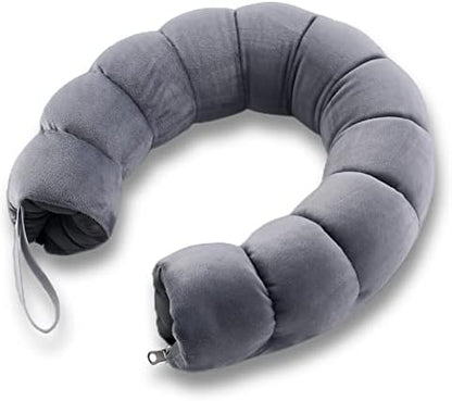  FHSGGP Travel Pillow Airplane Travel Neck Pillow Adjustable Length Kids Travel Pillow Suitable For Adults And Children Travel, Office, Home Use Pink Neck Pillow Provide Neck, Waist, Leg Support