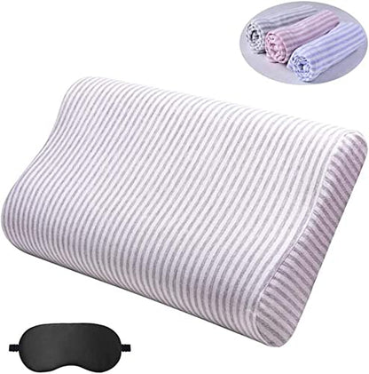  Eucoz Replacement Pillow Case For Contour Pillow,Zippered Pillow Cover For Memory Foam Neck Pillow,Soft Cotton Pillow Protector For Neck Cervical Pillow,Latex Pillow