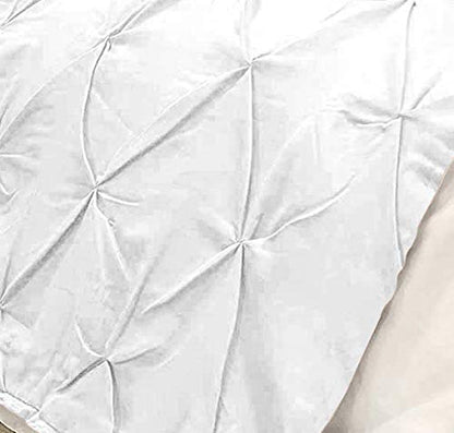  ABP COLLECTION Bed Runners - 100% Cotton 800 Thread Count Pinch Pleated Bed Runner - Luxury Pinch Pleated Bed Runner, Hotel Quality Modern Pinch Pleated Bed Runner Queen Size, White