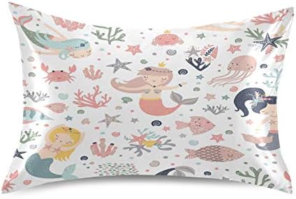  Three Horses Run Satin Pillowcase For Hair And Skin With Envelope Closure, Soft And Cozy, Wrinkle Fade Resistant Satin Pillowcase Size Standard 20x26in