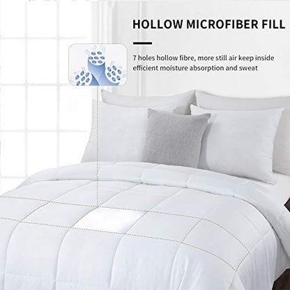  Lightweight Cooling Viscose From Bamboo King Size Comforter Down Alternative Duvet Insert, 100% Viscose Made From Bamboo, 8 Corner Tabs, All Season Soft Comforter For Hot Sleepers