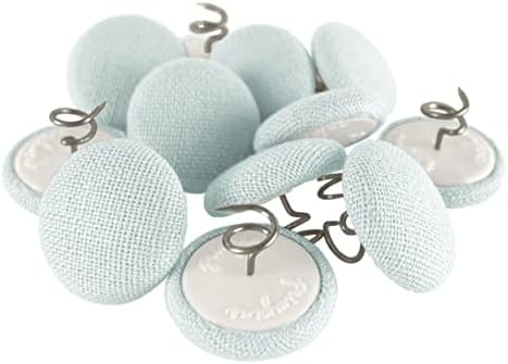  Upholstery Tacks - 20 Colors Available - Fabric Covered Button Twist Pins - For Slipcovers, Armrest Covers, Armchair Caddies, Bed Skirts, Headliners (Set Of 12, Dark Grey)