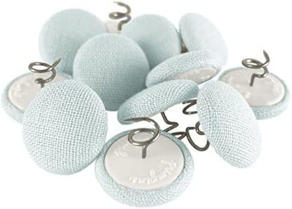  Upholstery Tacks - 20 Colors Available - Fabric Covered Button Twist Pins - For Slipcovers, Armrest Covers, Armchair Caddies, Bed Skirts, Headliners (Set Of 12, Dark Grey)