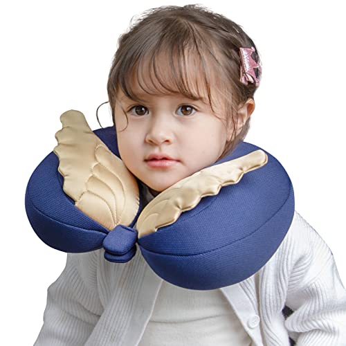  AGACAS Travel Pillow For Kid,Neck Pillow For Airplanes Travel Provides Neck Support,Flight/Car Pillow For Travel Sleeping,Travel Essentials&Great Gift For Toddler, Blue