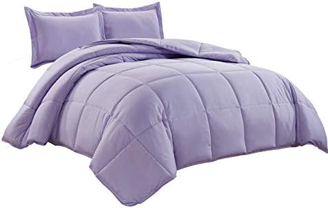  Chezmoi Collection 3-Piece Down Alternative Comforter Set (Queen, Gray)