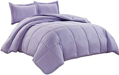  Chezmoi Collection 3-Piece Down Alternative Comforter Set (Queen, Gray)