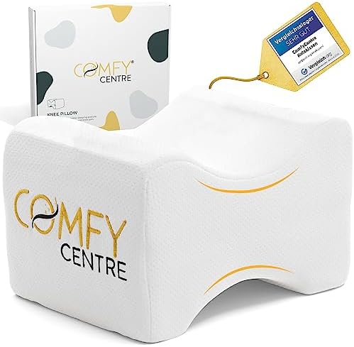  COMFYCENTRE® Orthopedic Knee Pillow For Sidesleeper - Ergonomic Leg Pillow Memory Foam - Sleeping Pillow For Legs And Knees