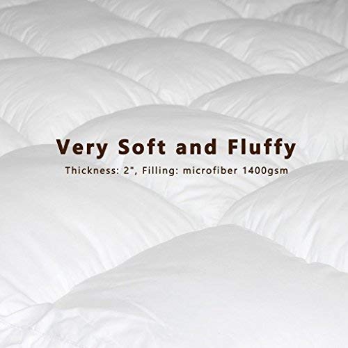  Plush Extra Thick Mattress Topper Queen For Softening Firm Mattress, Breathable Cooling Mattress Pillow Top Bed Topper For Back Pain & Sleep Comfort, Overfilled Mattress Pad, Fit To 6”-22” Mattress