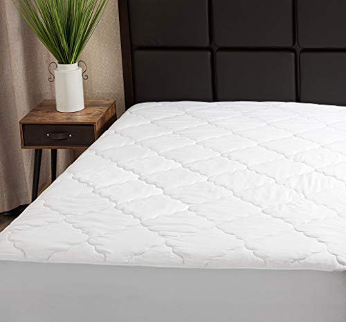  Icropuff Twin XL Mattress Pad Dorm XL Mattress Cover, Ultra Soft Down Alternative Fiber Fill, Twin Extra Long Size 39x80 - Fitted Sheet Stretches To 15 Inches Deep