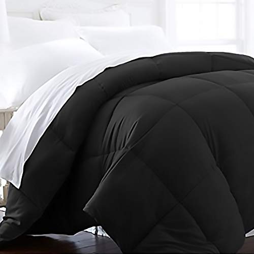  Hotel Collection King/Cal King Size Comforter - 1600 Series Down Alternative Home Bedding & Duvet Insert -Black