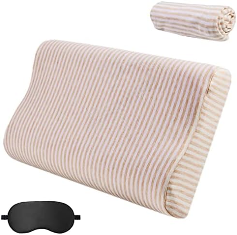  Eucoz Replacement Pillow Case For Contour Pillow,Zippered Pillow Cover For Memory Foam Neck Pillow,Soft Cotton Pillow Protector For Neck Cervical Pillow,Latex Pillow