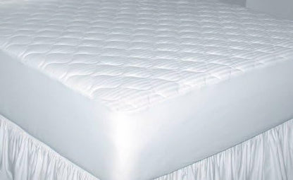 Newpoint Home 854175001108.00 Deluxe 250-Thread-Count Cotton Damask Stripe Twin XL Mattress Pad, White