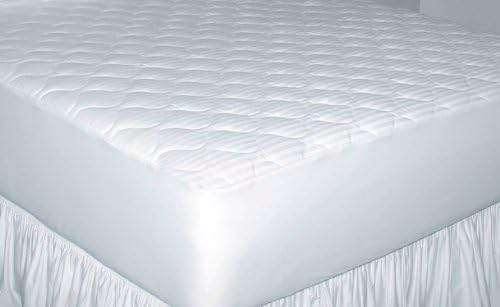  Newpoint Home 854175001108.00 Deluxe 250-Thread-Count Cotton Damask Stripe Twin XL Mattress Pad, White