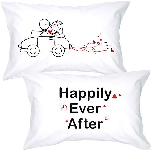  BOLDLOFT Tie The Knot Couple Pillowcases-Wedding Gifts For Bride And Groom,Engagement Gifts For Couple,Bridal Shower Gifts|Bride And Groom Gifts,Newlywed Gifts,New Bride Gifts