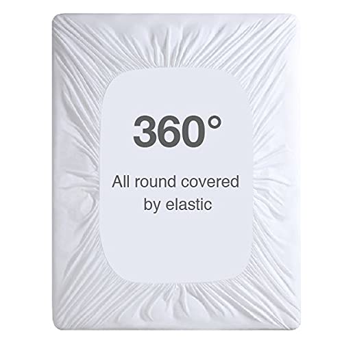  Premium Full Mattress Protector Waterproof,Breathable & Noiseless Mattress Cover,Fitted 10''-18'' Deep Pocket
