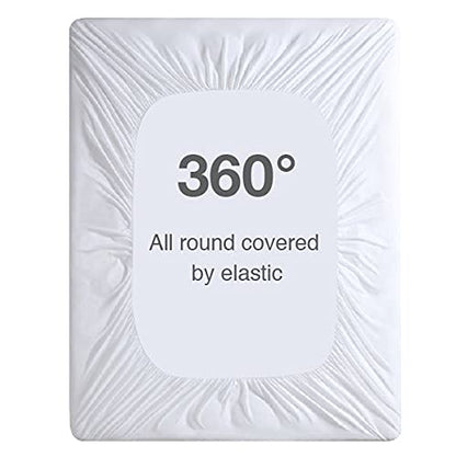 Premium Full Mattress Protector Waterproof,Breathable & Noiseless Mattress Cover,Fitted 10''-18'' Deep Pocket