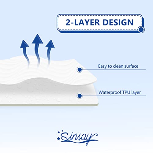 Premium Waterproof Mattress Protector Cal King Size, 3D Air Fabric Breathable Ultra Soft Noiseless, 8”-21" Deep Pocket Mattress Pad, Washable Mattress Cover