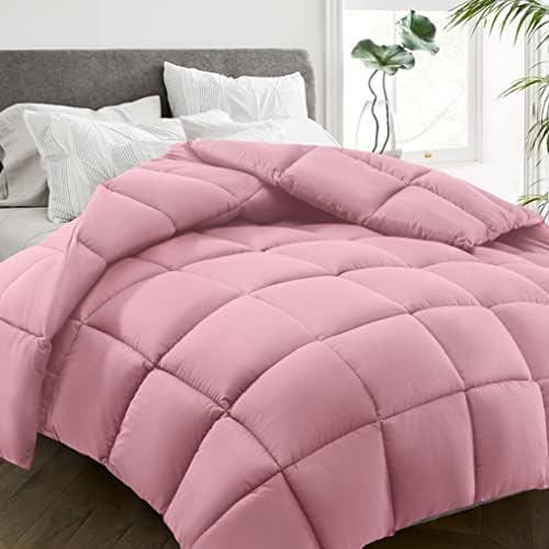  All Season Queen Size Bed Comforter - Cooling Down Alternative Quilted Duvet Insert With Corner Tabs - Winter Warm - Machine Washable - Dark Grey