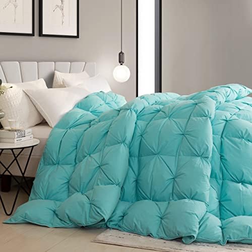  DREAMHOUR Feathers Down Comforter King Size Duvet Insert White,Soft Plush 100% Cotton Quilted Medium Warm Bed Comforter Insert With 8 Corner Tabs 106"x90"Inches