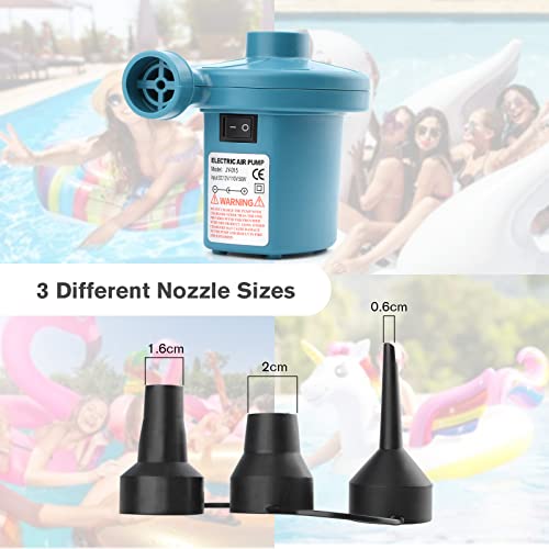  Electric Air Pump, Air Pump For Inflatables Air Mattress Couch Pool Floats，Inflatables Boat Raft Toys, AC/DC Pump