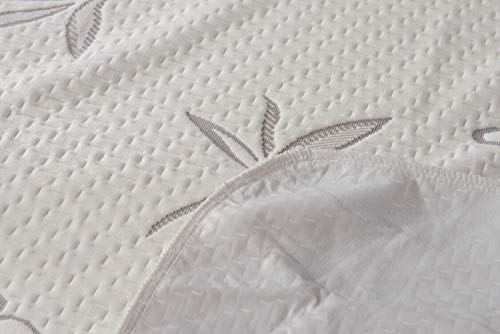  Premium Bamboo 100% Waterproof Protector-Vinyl Free-Fitted Mattress Cover Breathable Cool Flow Technology, 16" Deep Pocket, California King, Grey