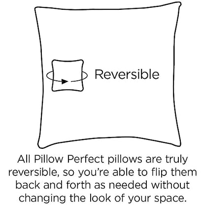  Pillow Perfect Tropic Floral Outdoor Throw Accent Pillow, Plush Fill, Weather, And Fade Resistant, Small Lumbar - 11.5" X 18.5", Blue/Green Botanical Glow, 2 Count