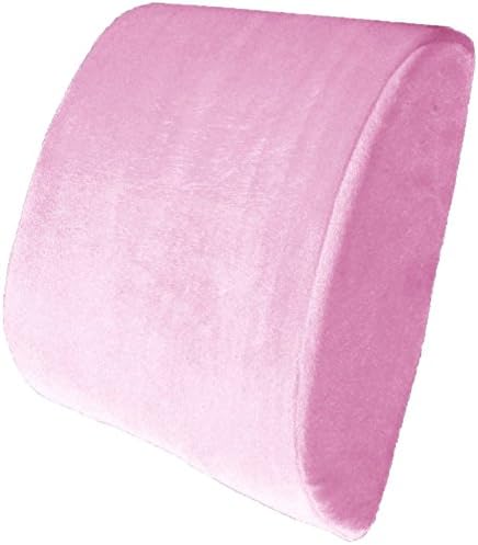  Bookishbunny Premium Memory Foam Lumbar Support Cushion Pillow (Pink)