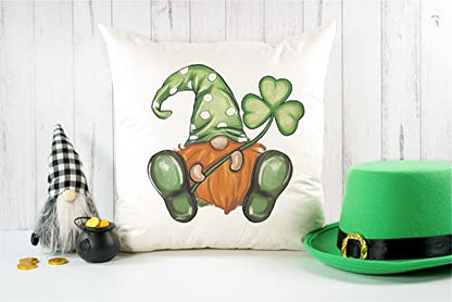  St Patricks Day Decorations Pillow Covers 16x16 Set Of 4 For Irish Shamrock Clover Home Decor Throw Pillows Cover…