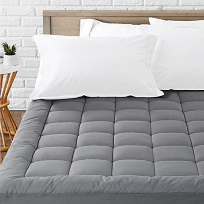  Queen Mattress Pad Cover Cooling Mattress Topper Cotton Top Pillow Top With Snow Down Alternative Fill (8-21 Inch Fitted Deep) Pocket