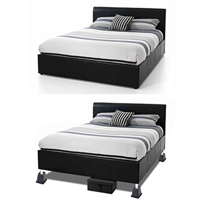  Home-it 5 To 6-inch SUPER QUALITY Black Bed Risers, Helps You Storage Under The Bed 4-pack (Black)