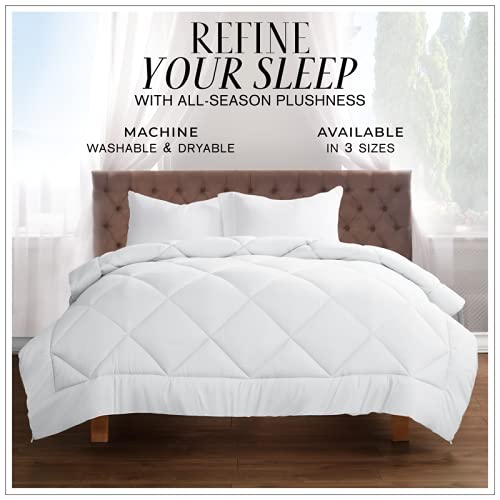  ﻿﻿Italian Luxury Comforter Twin/Twin XL - 2100 Series Blanket, Down Alternative Duvet Insert W/ Corner Tabs - Home Bedding -74"x89" Brown