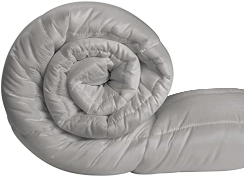  MDesign King All-Season Down Alternative Quilted Duvet Insert Or Stand-Alone Comforter - Plush Hypoallergenic Microfiber Fill, Box Stitched - Machine Washable - Optic White