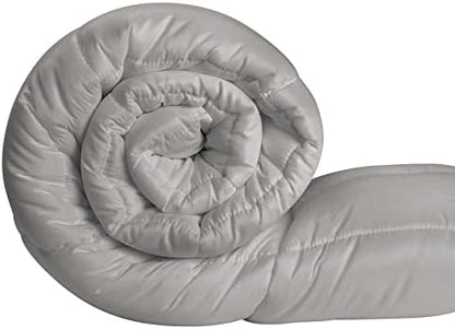  MDesign King All-Season Down Alternative Quilted Duvet Insert Or Stand-Alone Comforter - Plush Hypoallergenic Microfiber Fill, Box Stitched - Machine Washable - Optic White