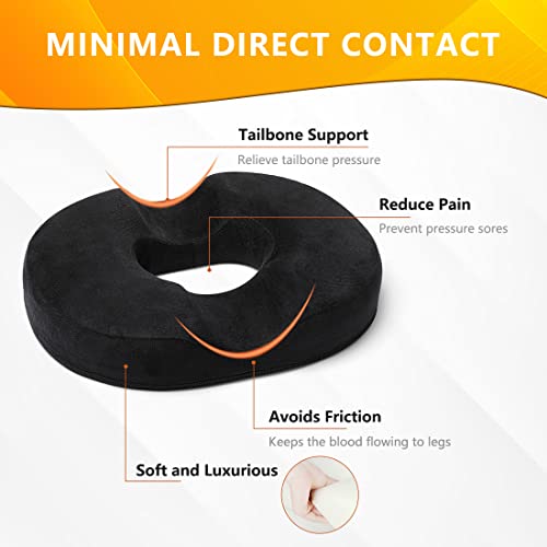  Donut Pillow For Tailbone Pain Memory Foam, Cushion For Tailbone Pain, Butt Cushion For Tailbone Pain, Butt Pillow For Tailbone, Coccyx Cushion, For Hemorrhoids For Car, Truck, Office