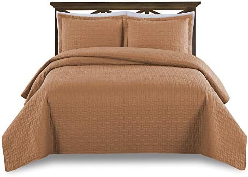  Prime Bedding Manchester 3-Piece Oversized Quilted Bedspread Coverlet Set (Ivory, King)