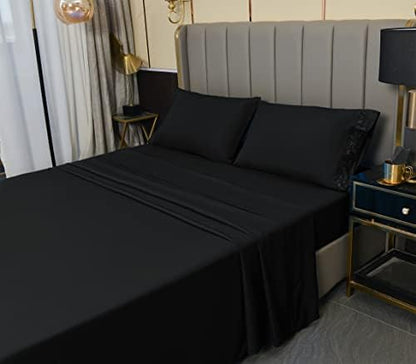  LONAVA King Size Sheets Set - 6 Piece Set Wrinkle Free Hotel Luxury Oeko-TEX Sheets And Pillowcases Set, Silky Soft Microfiber Bed Sheets, Breathable And Elastic, 16-Inch Deep Pockets, Gray