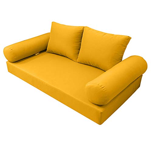  PROLINEMAX |Cover ONLY| Outdoor Style 1 Twin Knife Edge Daybed Mattress Bolster Pillow Fitted Sheet AD108