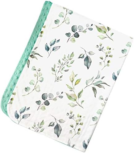  Honey Lemonade - Premium Soft Plush Lightweight Minky Dot Toddler Baby Newborn Blanket 30"x40" (Forest Friends Green)