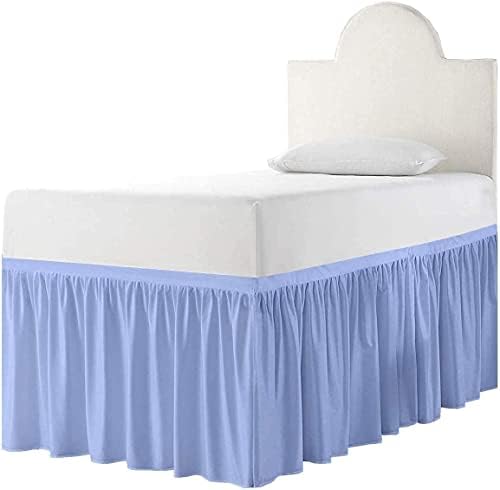  - Bed Skirt For Dorm Room, Ruffled Dorm Sized Bed Skirt Three Fabric Sides College Dorm Bed Skirt - White - Twin XL - 32 Inch Drop, White Solid, Twin-XL-32In Drop
