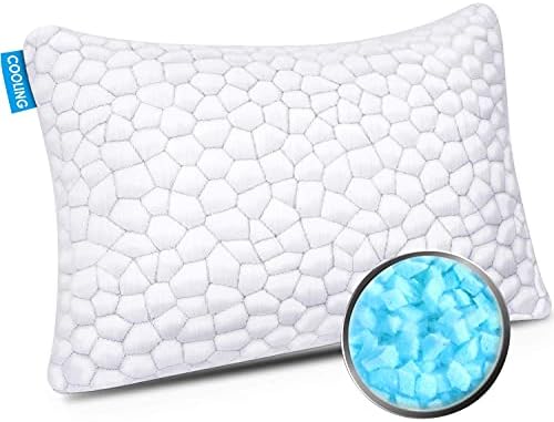  SUPA MODERN Cooling Bed Pillows For Sleeping 1 Pack Shredded Memory Foam Pillow For Neck Pain Relief, Adjustable Sleeping Pillow For Back/Side Sleepers, Hypoallergenic Bamboo Pillow