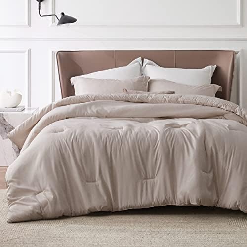  Bedsure Queen Comforter Set - Grey Comforter Queen Size, Soft Bedding For All Season, 3 Pieces Cationic Dyeing Bedding Set With 1 Comforter And 2 Pillow Shams