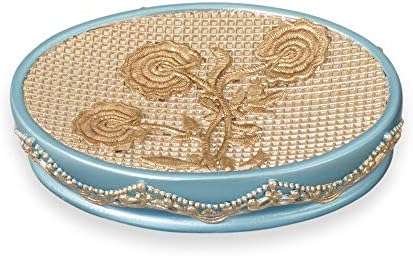  Ombre Rose Design Tooth Brush Holder, Blue