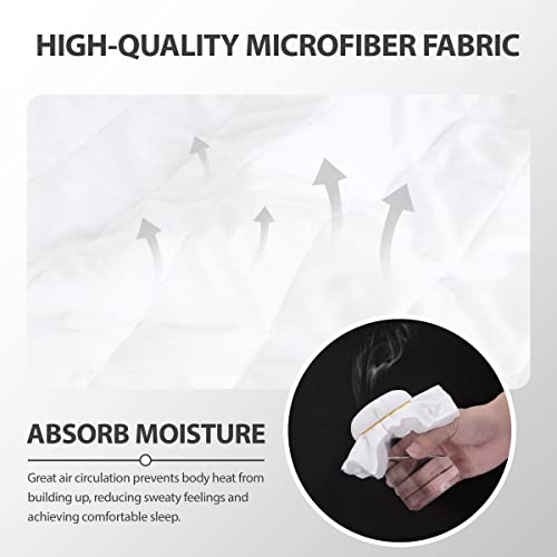  2 Pack Twin XL Size Quilted Fitted Mattress Pad, Waterproof Breathable Soft Mattress Protector, Deep Pocket Fitted Style Bed Cover, Vinyl-Free